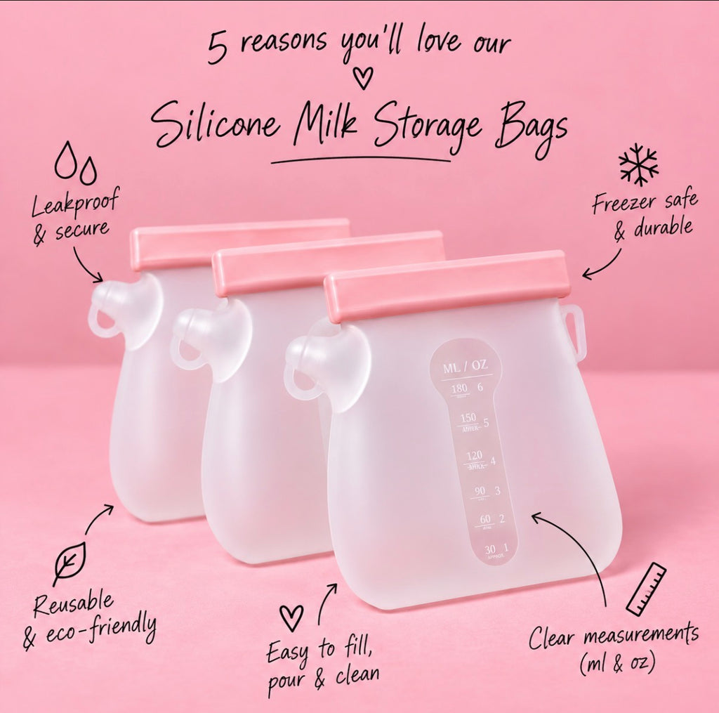 Milk Magic Reusable Silicone Milk Storage Bags – 3 Pack