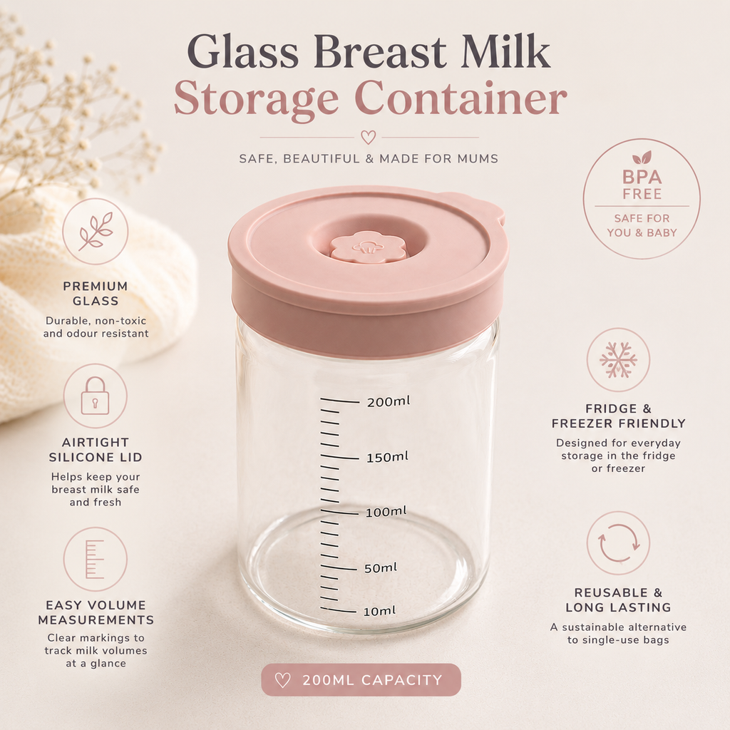 Mumma's Got Milk™ Glass Breast Milk Storage Container 200ml